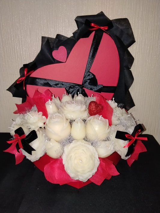 Bouquet de Roses, Pivoine, Tulipe, Marguerite