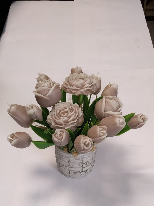 Bouquet de Roses, Pivoine, Tulipe